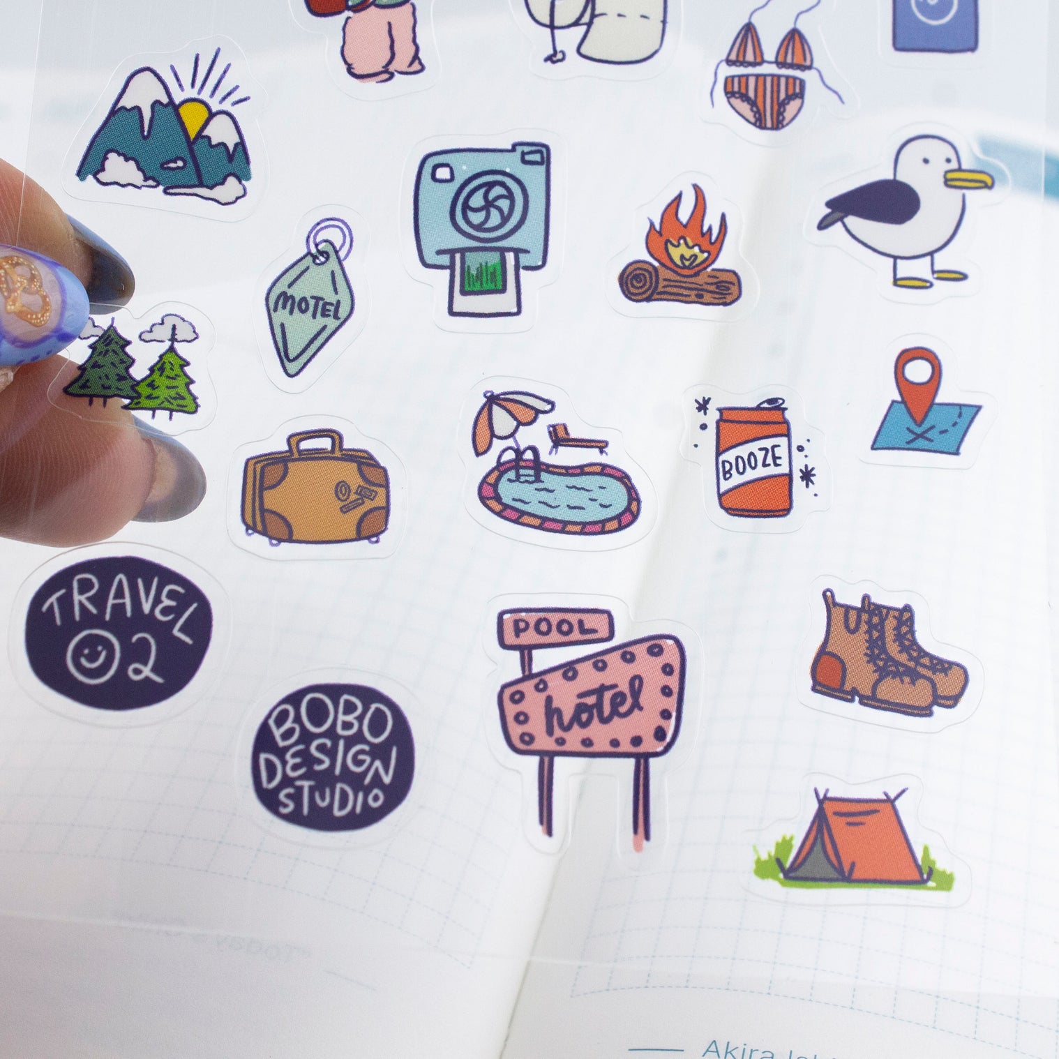 Travel 02-Clear Planner Sticker Sheet