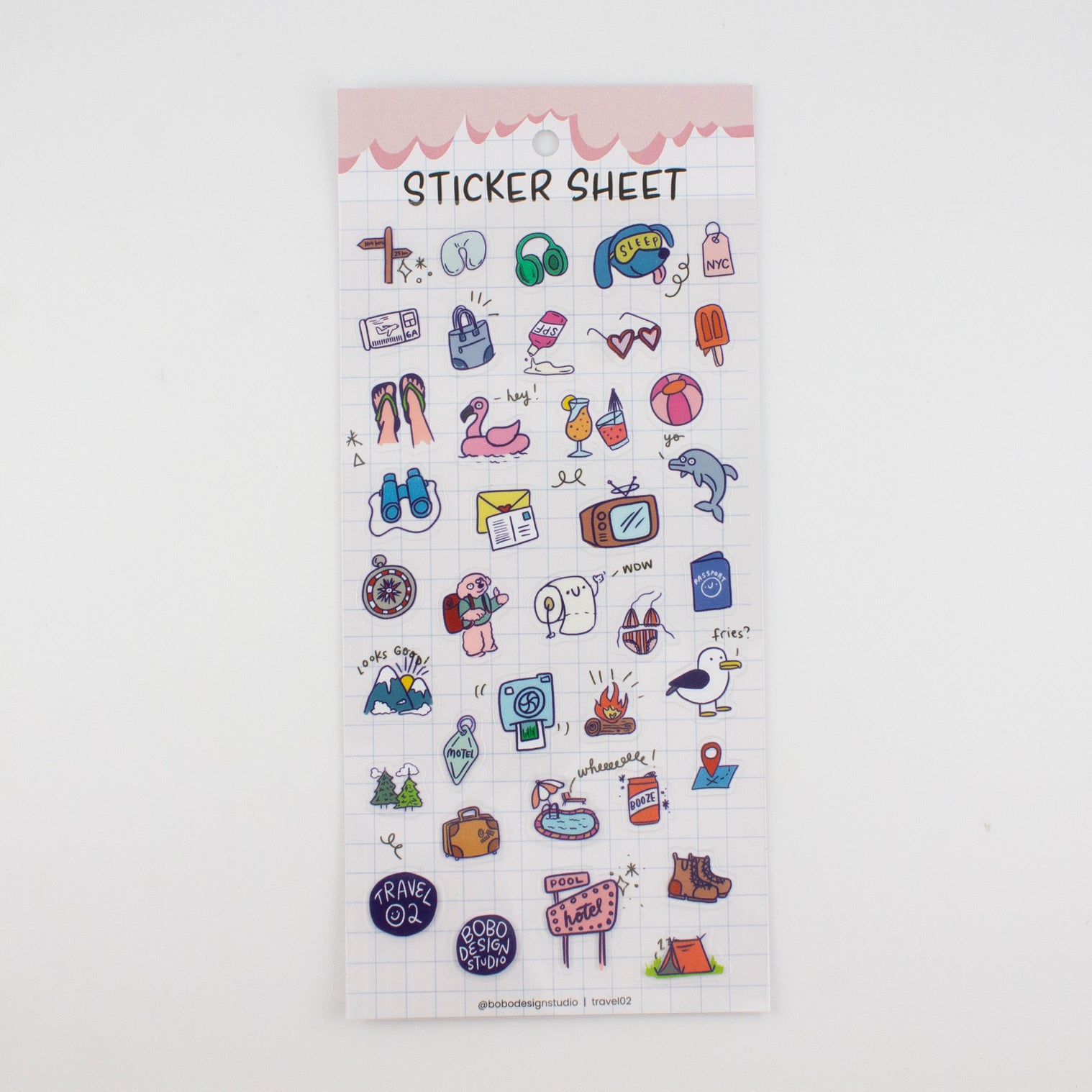 Travel 02-Clear Planner Sticker Sheet
