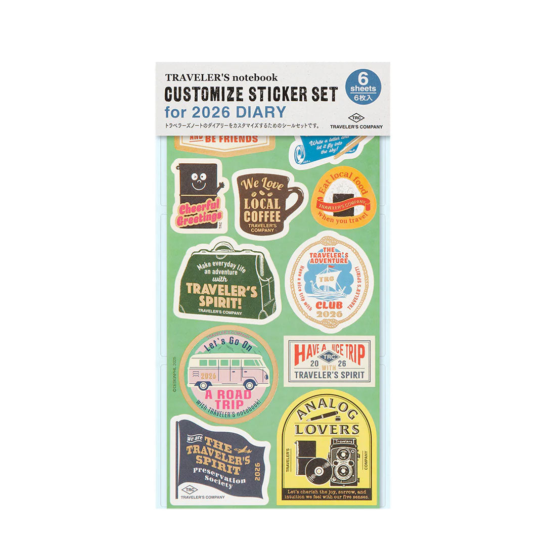 TRAVELER'S Notebook Customize Sticker Set for Diary 2026