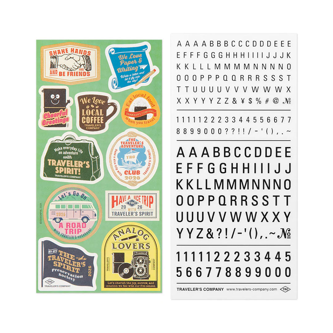 TRAVELER'S Notebook Customize Sticker Set for Diary 2026