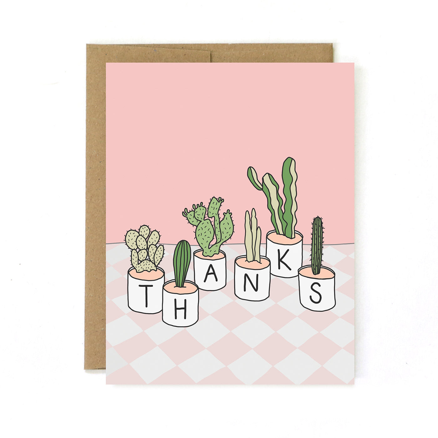 Thanks Cactus Plants - Greeting Card - Unblushing