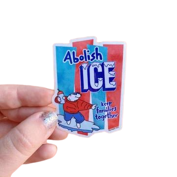 Abolish ICE sticker- The Peach Fuzz