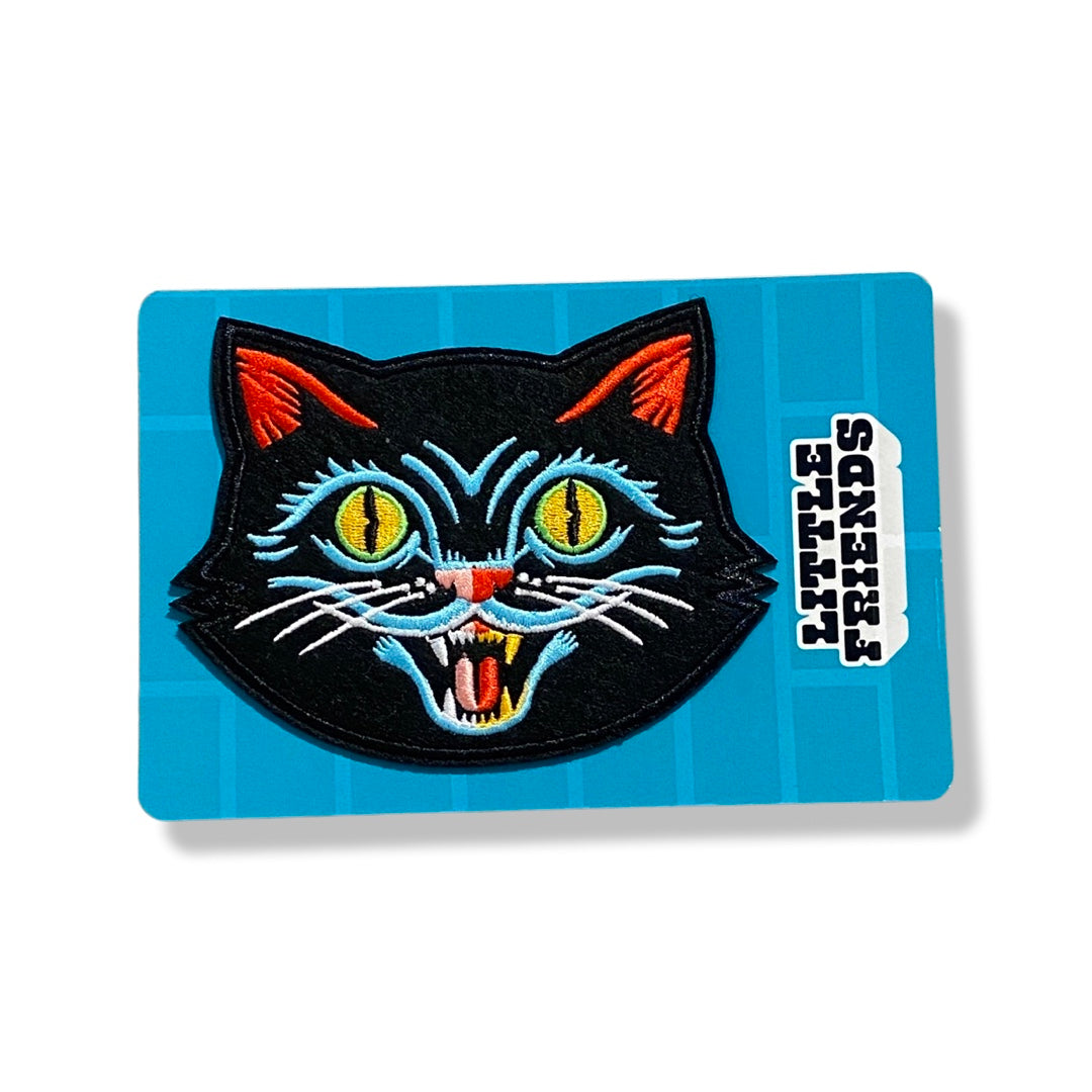 Black Cat Embroidered Patch-Little Friends of Printmaking