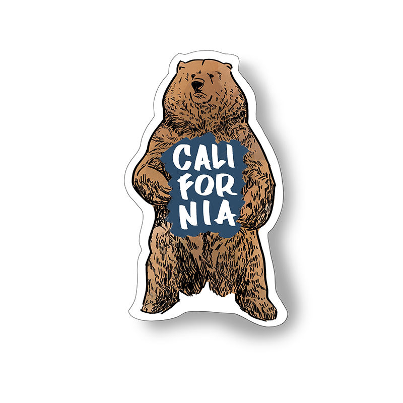 California Bear sticker by bobo design studio