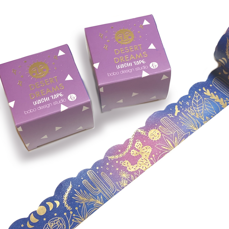 bobo design studio desert dreams gold foil washi tape
