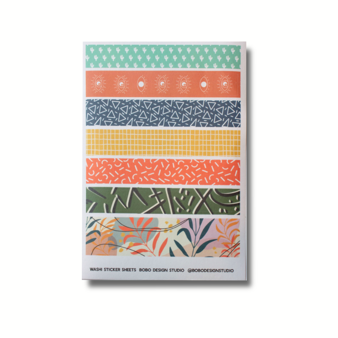 Earthy Vibes - Washi Sticker Sheet