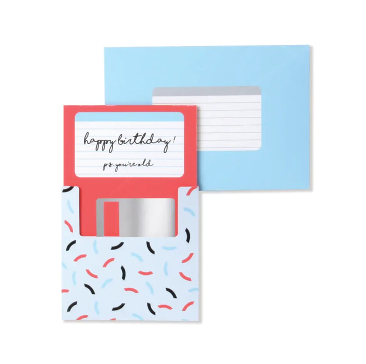 Floppy Disc Birthday Greeting Card