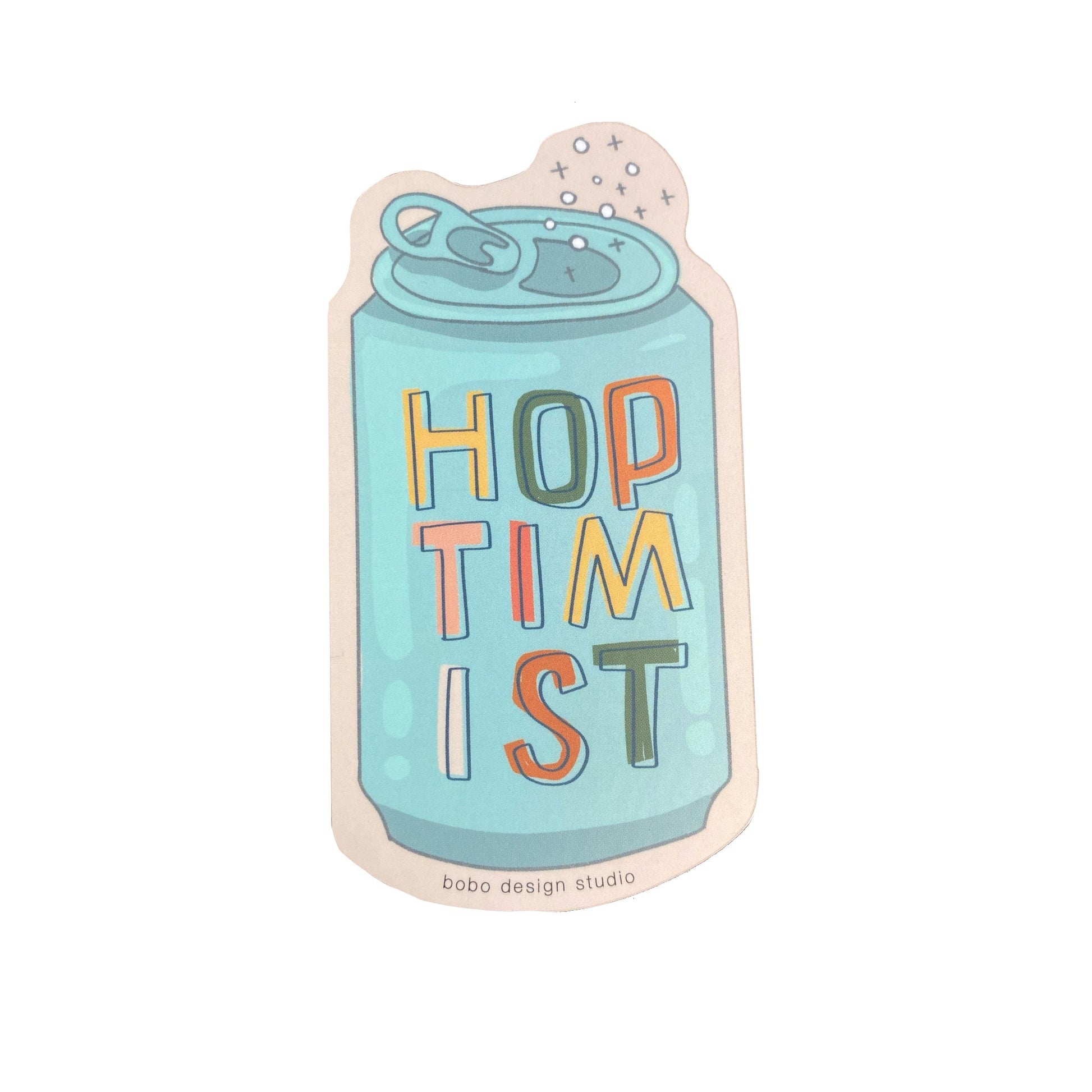 Hoptimist Beer Lover Sticker by bobo design studio