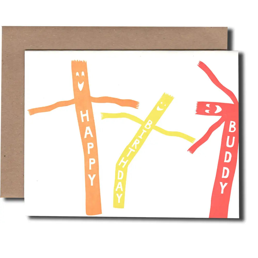 Inflatable Air Dancer Birthday Greeting Card