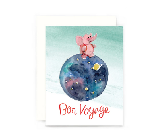 Bon Voyage Elephant Greeting Card