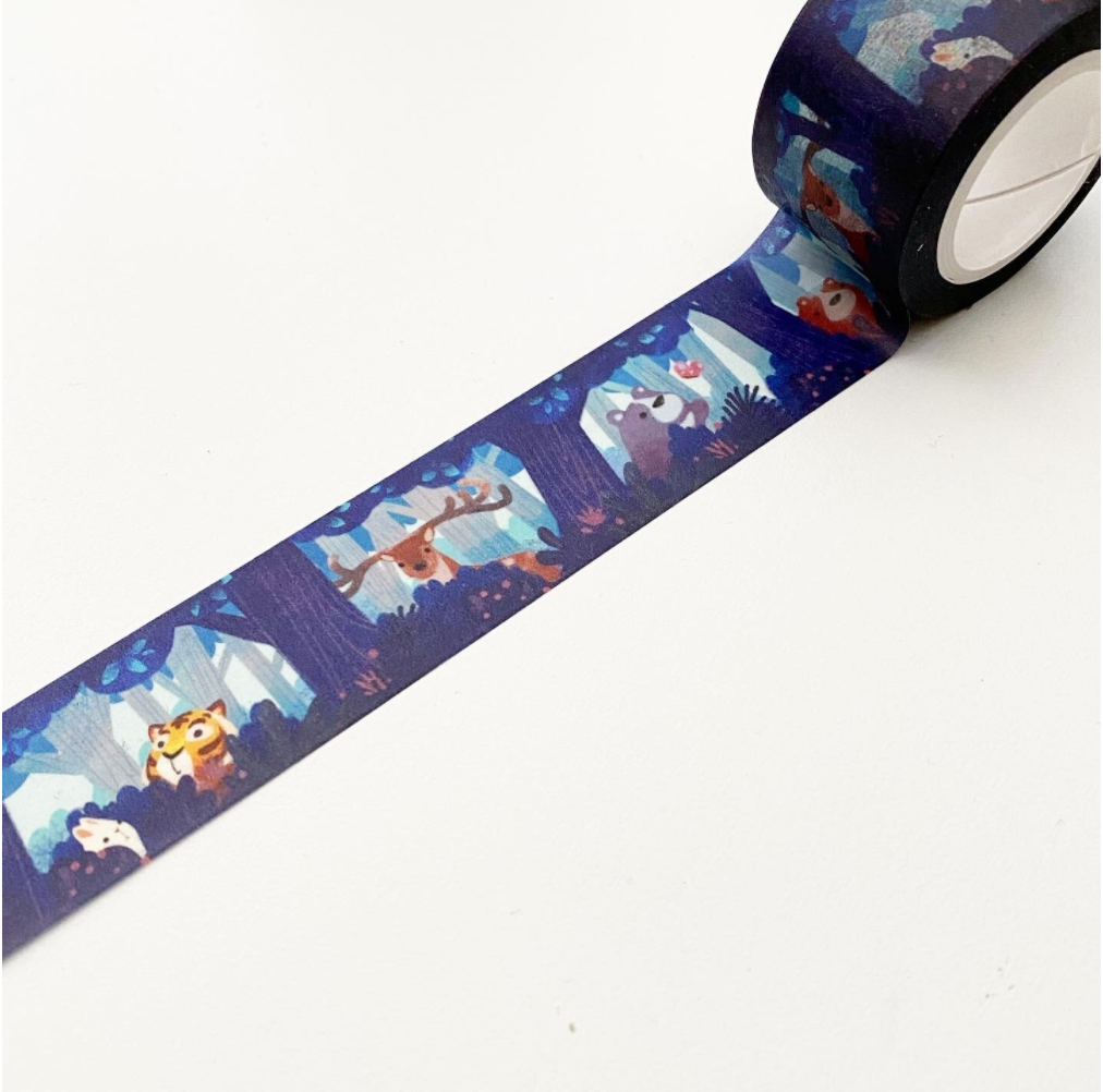 Forest Animal Hide and Seek Washi