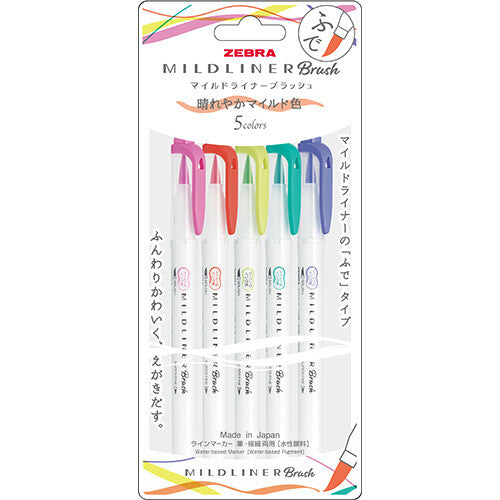 Zebra Mild Liner Brush Pen Sets