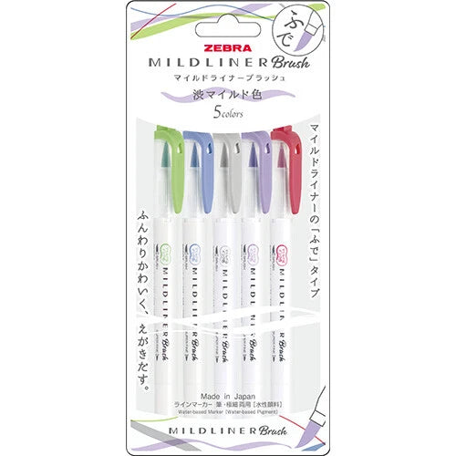 Zebra Mild Liner Brush Pen Sets