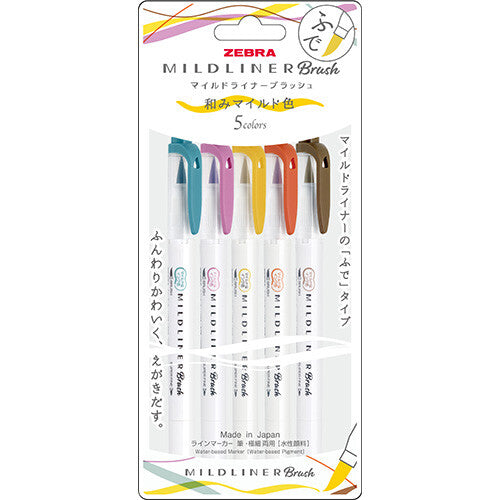 Zebra Mild Liner Brush Pen Sets