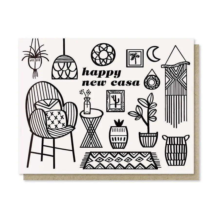 Happy New Casa - Greeting Card - Paper Parasol