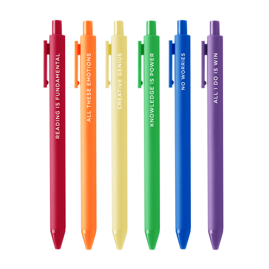 No Worries Rainbow Jotter Pen Sets- Talking Out of Turn
