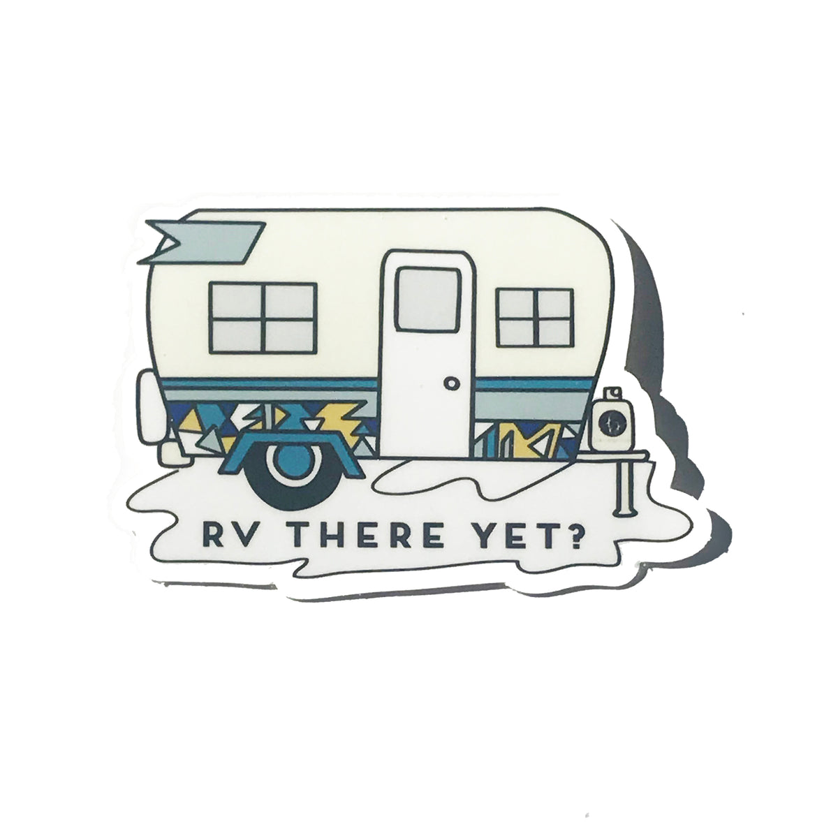 RV There Yet Vintage Trailer sticker