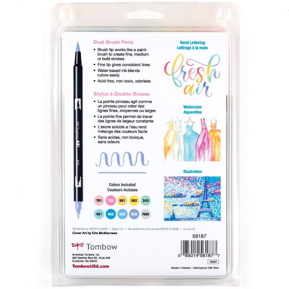 Tombow Dual Brush Pen Set- Pastel