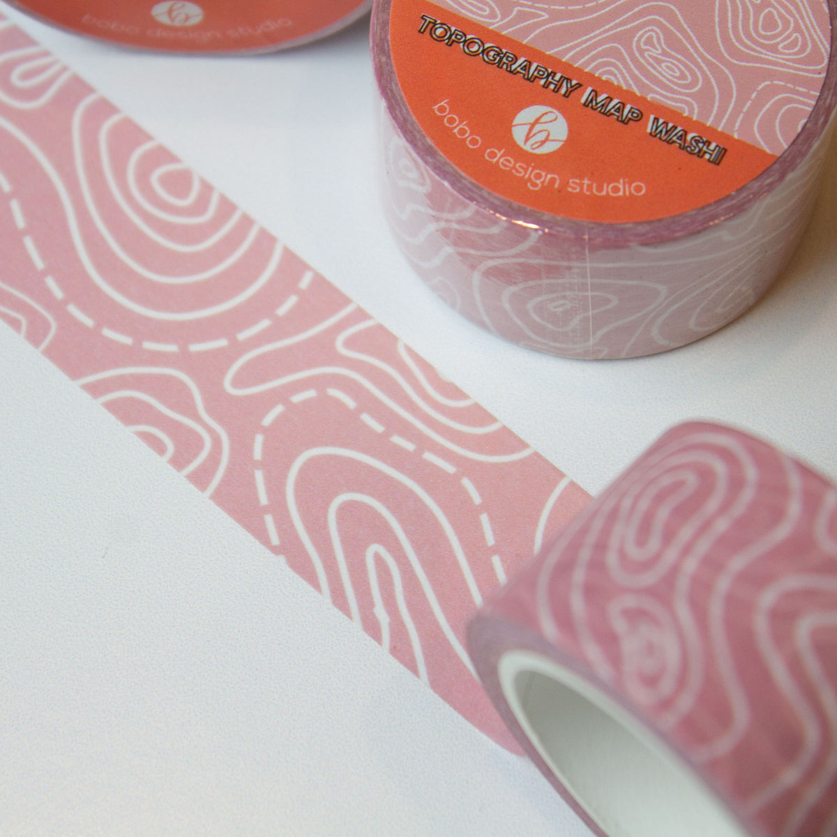 Topography Map 1&quot; Washi Tape