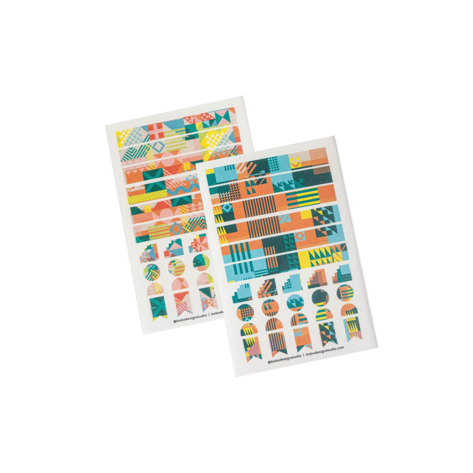 Nordic Patterns printed on a washi sticker sheet perfect for your journal or notebook
