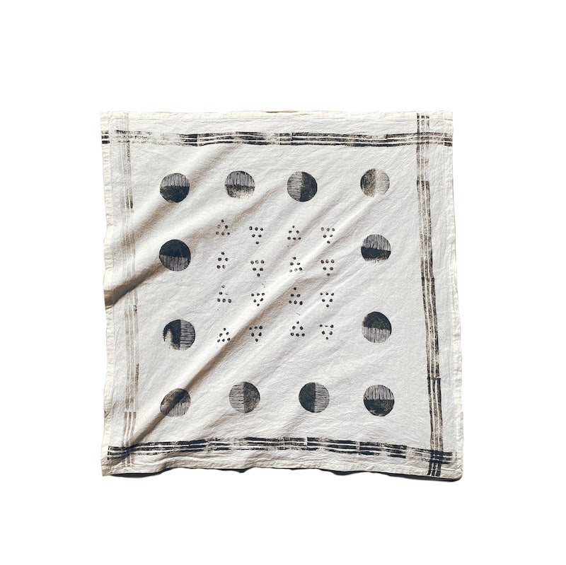 Luna Block Printed Handkerchief- bobo x  SHE Collaboration