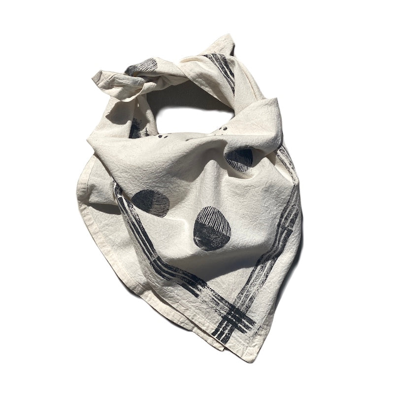 Luna Block Printed Handkerchief- bobo x  SHE Collaboration