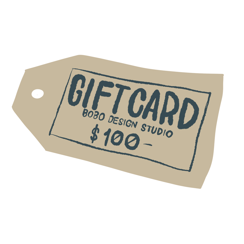 bobo design studio gift card for $100 makes the perfect gift!