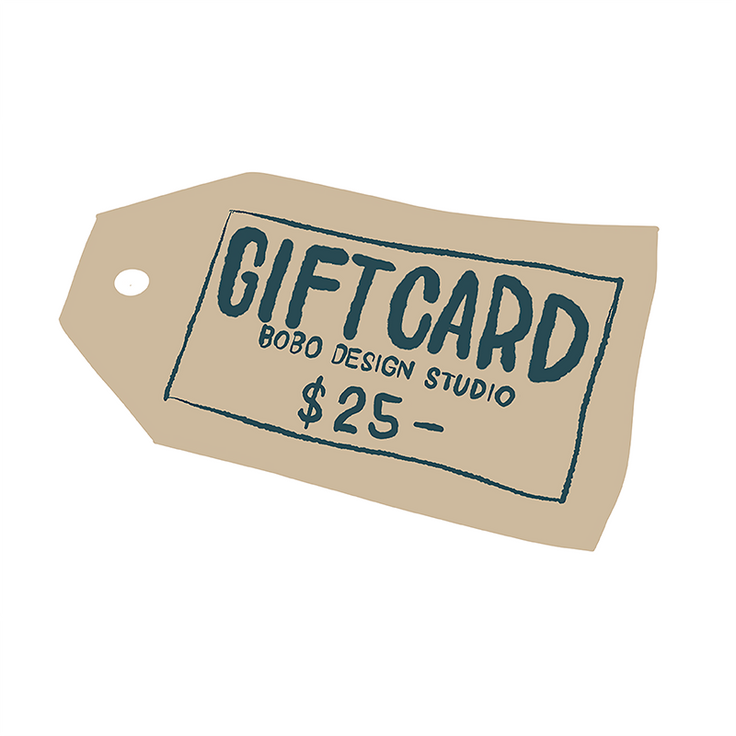 bobo design studio gift card for $25 makes the perfect gift!