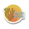 Free Hugs Cholla Cactus Vinyl Sticker
