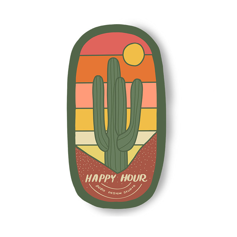bobo design studio sticker saguaro cactus at sunset