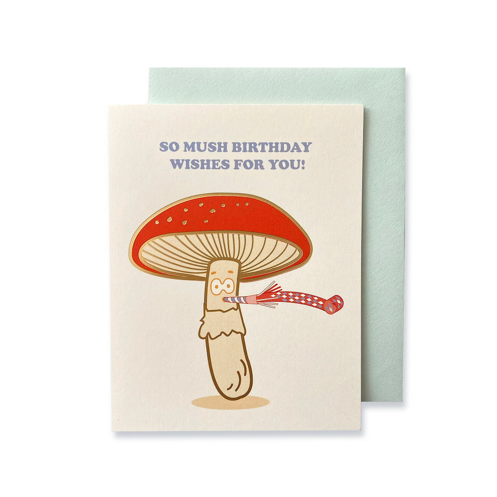 Mushroom Gold Foil Card- ilootpaperie