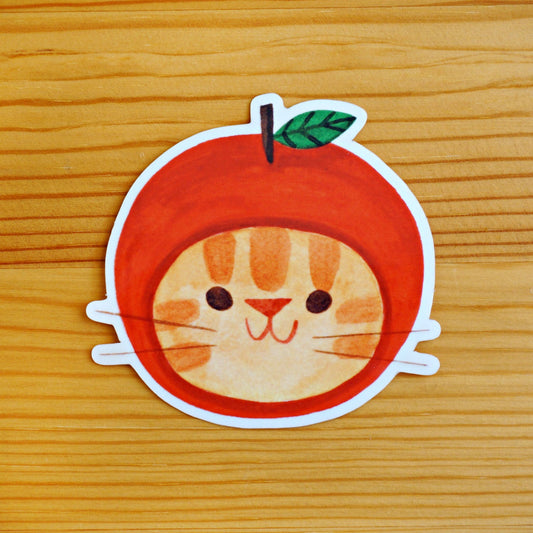 Apple Hat - Vinyl Sticker - Nellie Le