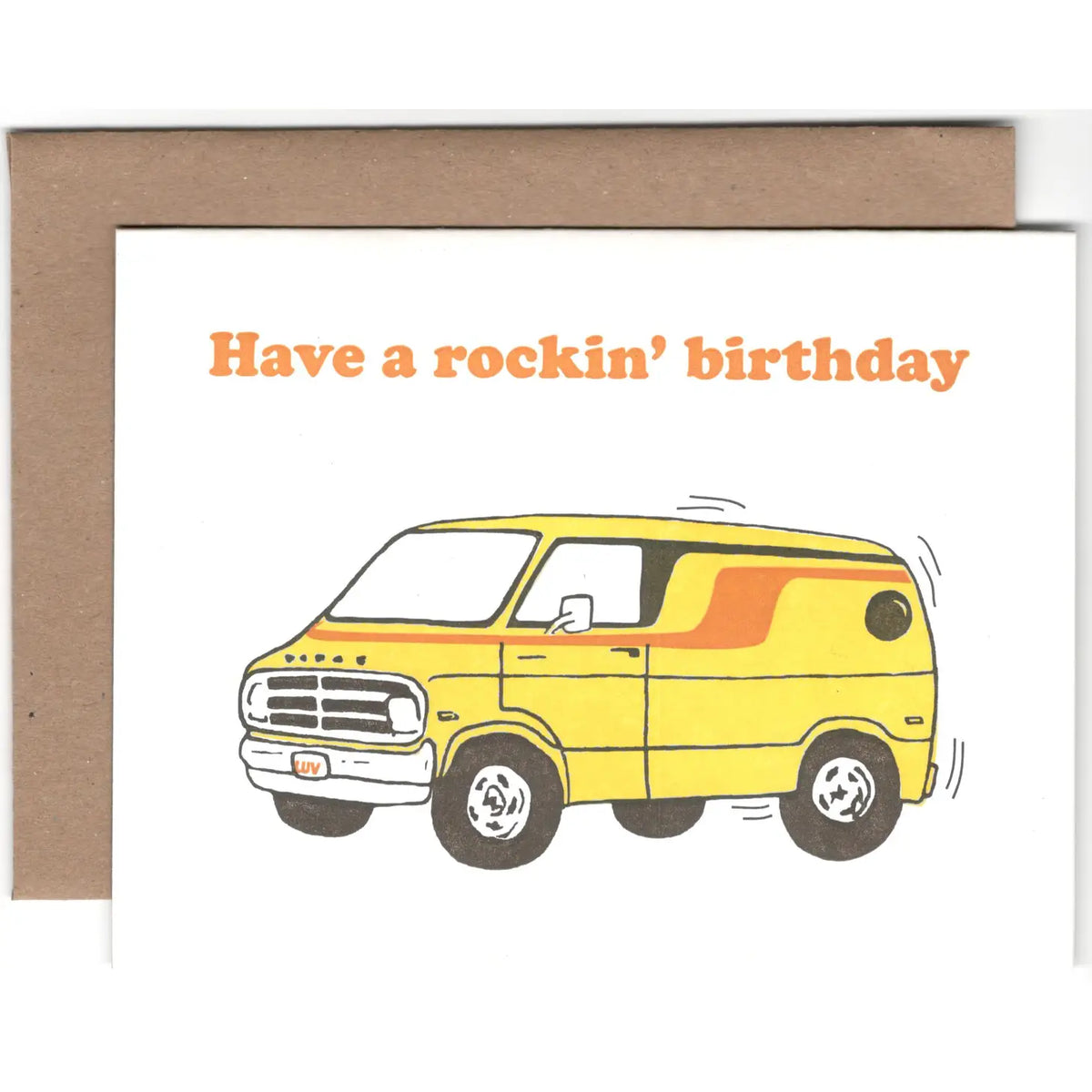 Have a Rocking Birthday Van Greeting Card