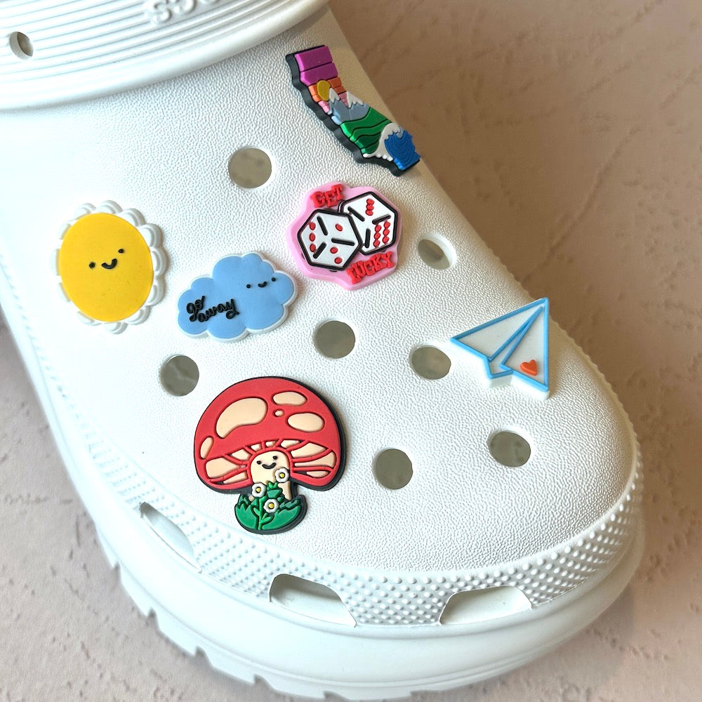 Shoe Charms - Mushroom, Cloud, Sun Flower