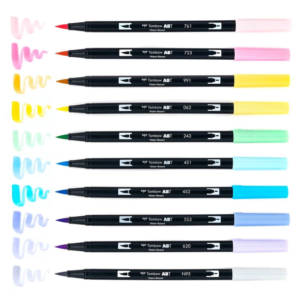 Tombow Dual Brush Pen Set- Pastel