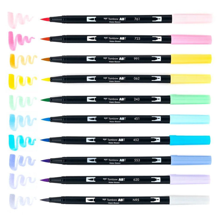 Tombow Dual Brush Pen Set- Pastel