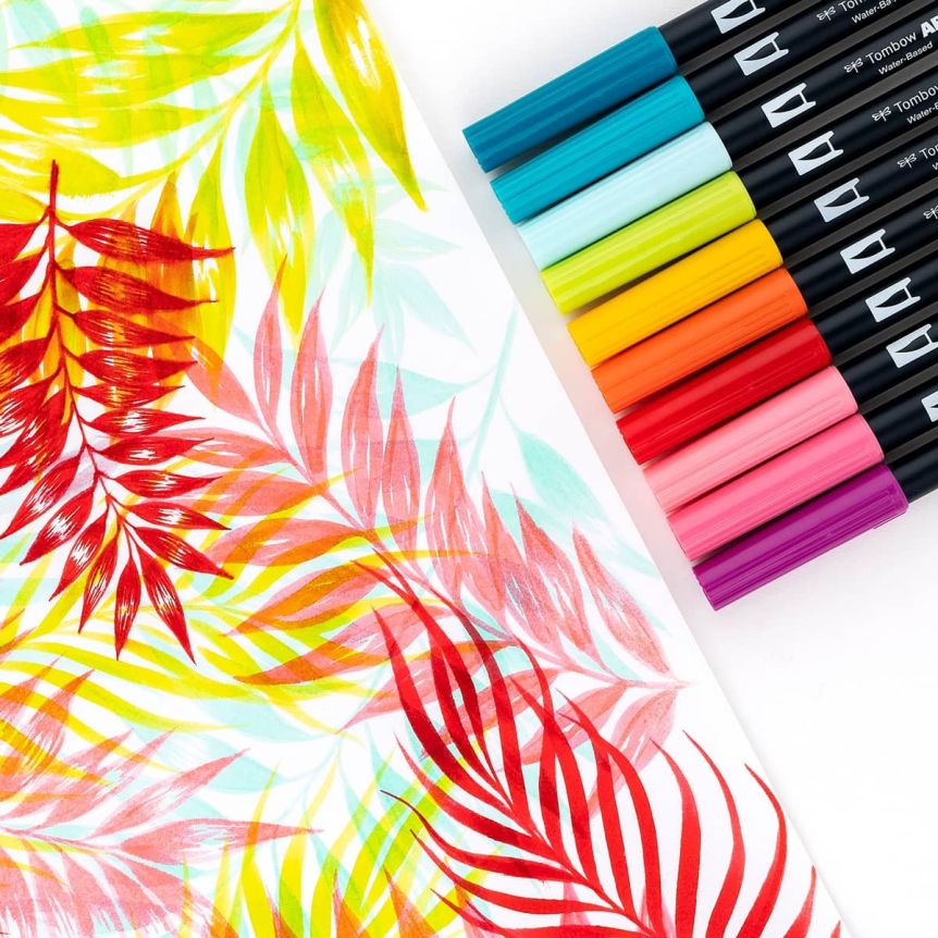 Tombow : Art Dual Brush Pens : Ocean Colors : Set of 12 - Marker