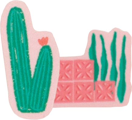 bricks and cactus stickers